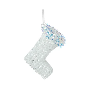 Glittering Christmas Stocking Hanging Decoration