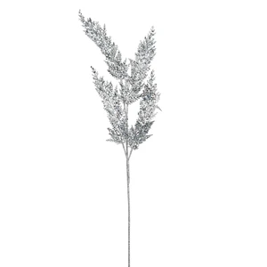 Glittering Foliage Artificial Stem - Cool Blue