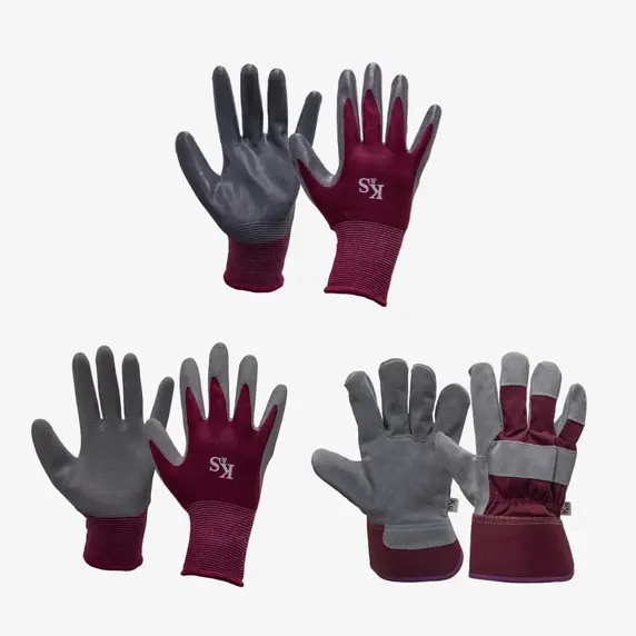 Gloves - All Round Plum Triple Pack - Small - image 5