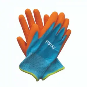 Gloves - Children's Diggers Orange & Blue 6-10yrs