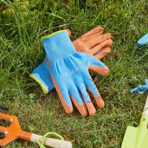 Gloves - Children's Diggers Orange & Blue 6-10yrs - image 2