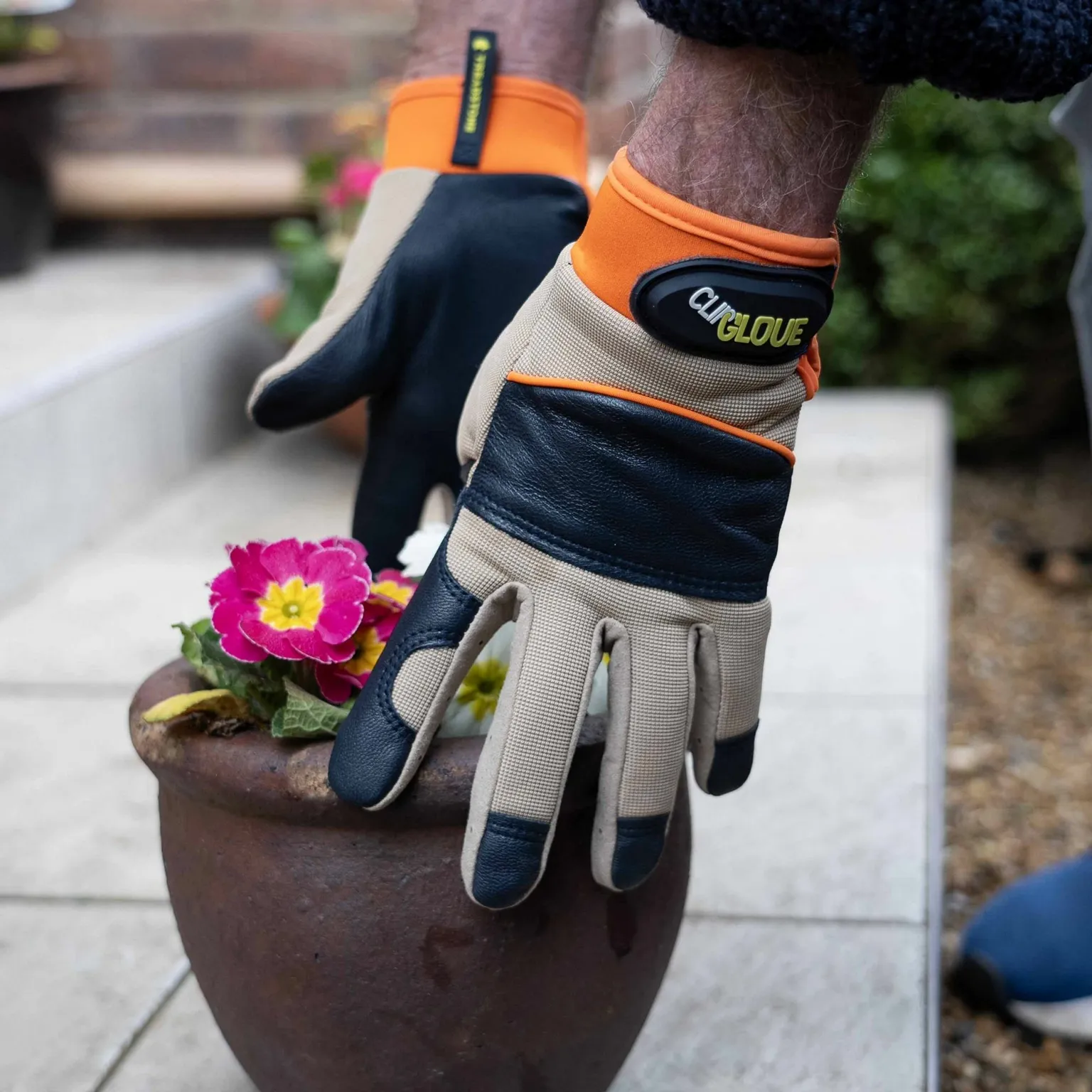 Gloves - ClipGlove Men's Leather Palm - Medium - Cowell's Garden
