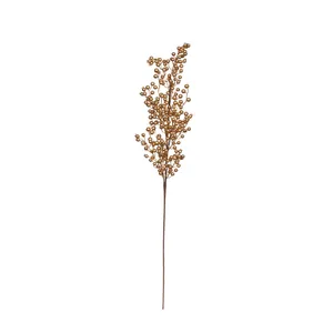 Gold Berries Decorative Stem - 90cm