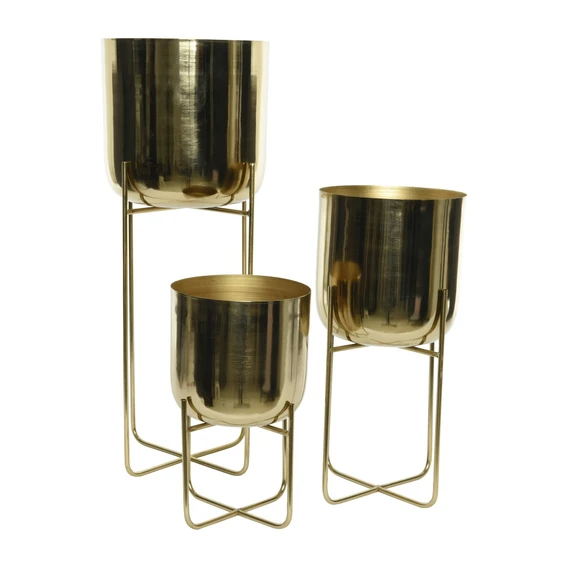 Gold Iron Planter Set - image 1