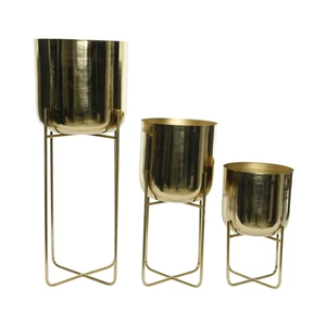 Gold Iron Planter Set - image 2