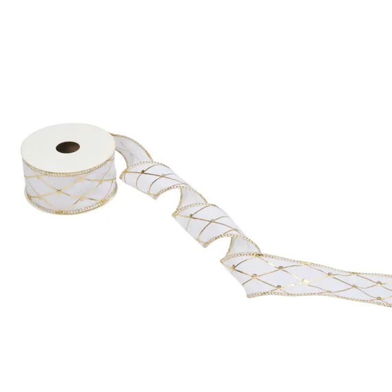 Gold Lattice Premium Ribbon - 38mm