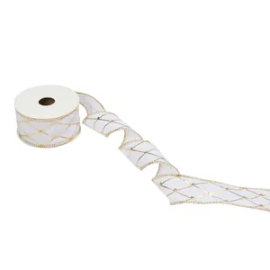 Gold Lattice Premium Ribbon - 38mm