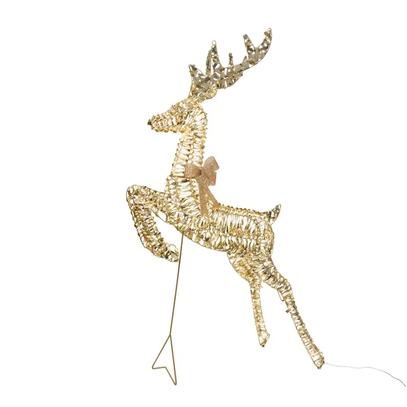 Gold Ribbon Leaping Deer Family Light Set - image 3