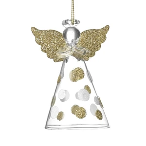 Golden Angel Glass Hanging Decoration