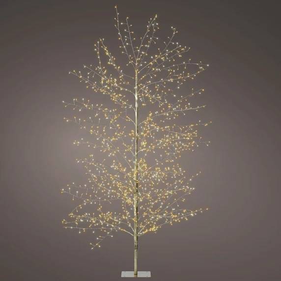 Golden Bushy Illuminated Bare Branch Tree - 150cm