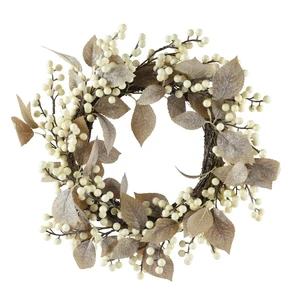 Golden Foliage Artificial Wreath
