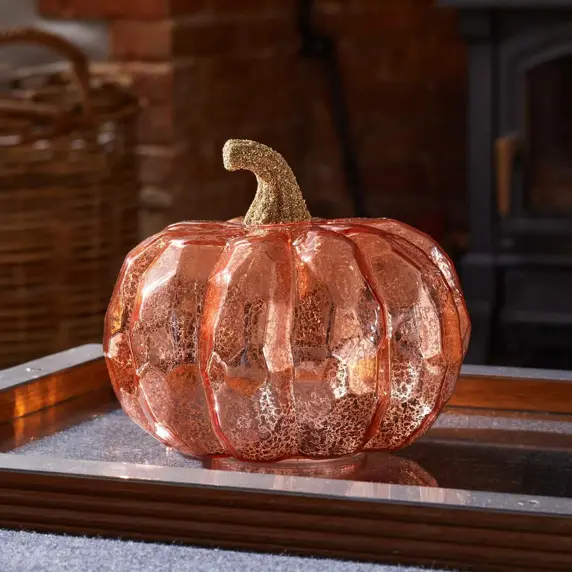 Golden Light Up Pumpkin - Medium - image 2
