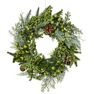 Green Berry Artificial Wreath - 40cm