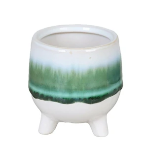 Green Glazed Footed Pot - ⌀ 6cm