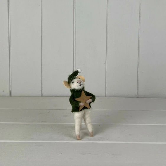 Green Soft Mouse Decoration