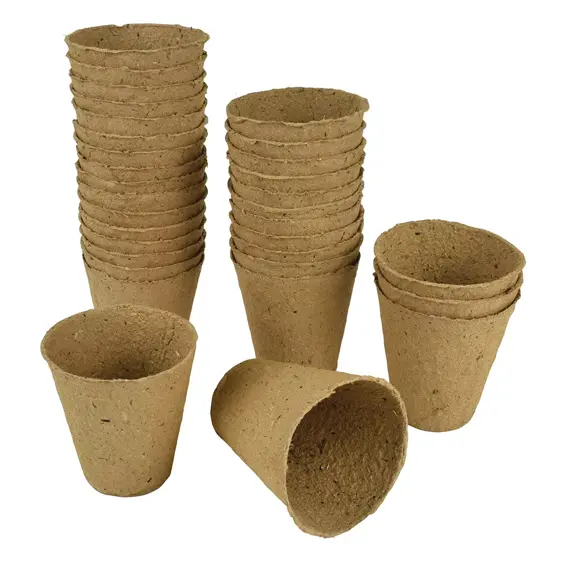 Gro-Sure Round Fibre Pots 8cm - 48 - image 2