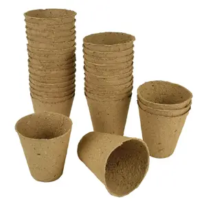 Gro-Sure Round Fibre Pots 6cm - 24 - image 2