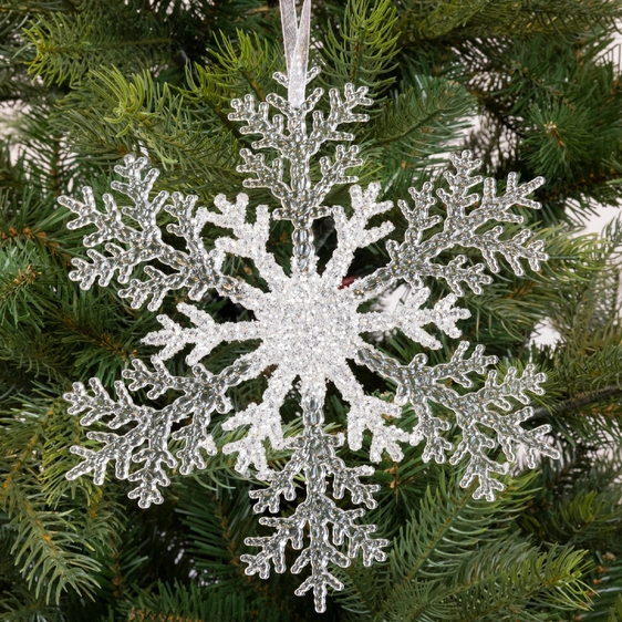 Hanging Glitter Snowflake - Medium - image 1