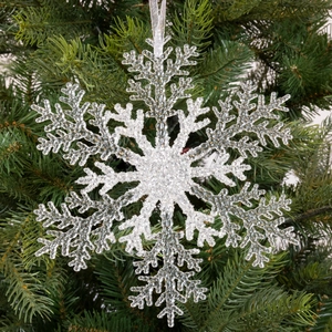 Hanging Glitter Snowflake - Medium