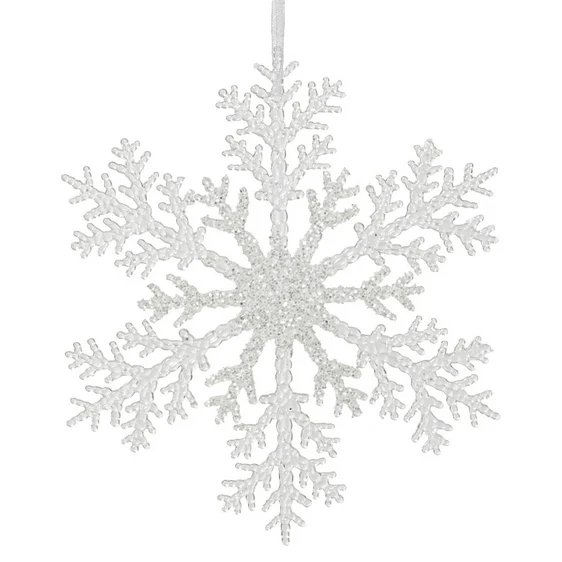 Hanging Glitter Snowflake - Large