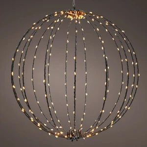 Hanging Metal Globe Frame Light - Black Ø28cm
