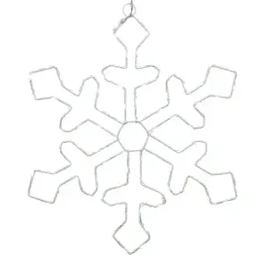 Hanging Twinkling Silver Snowflake - Large