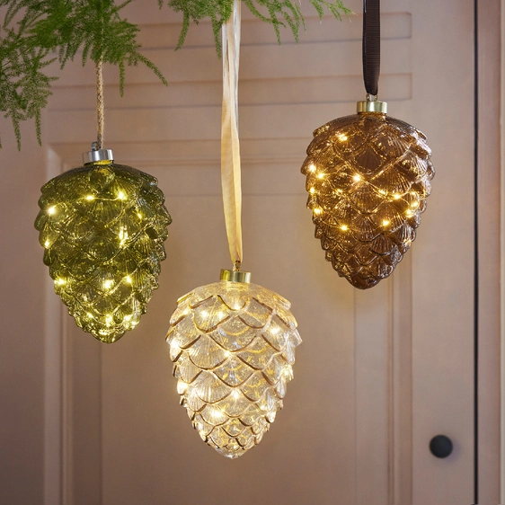 Hanging Micro LED Green Pinecone - image 2