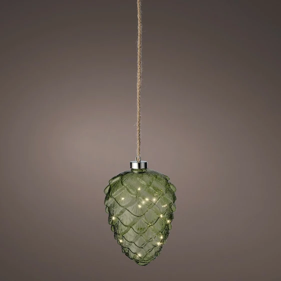Hanging Micro LED Green Pinecone - image 1