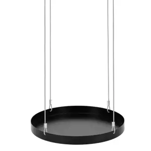Round Hanging Plant Tray - Black (L) - image 2