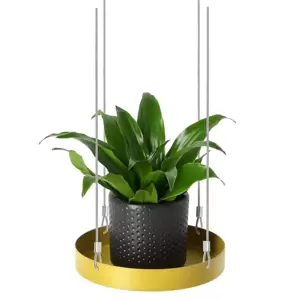 Round Hanging Plant Tray - Gold (S) - image 4