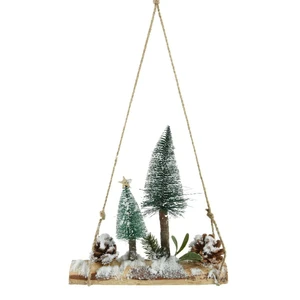 Hanging Woodland Snowy Scene - Medium