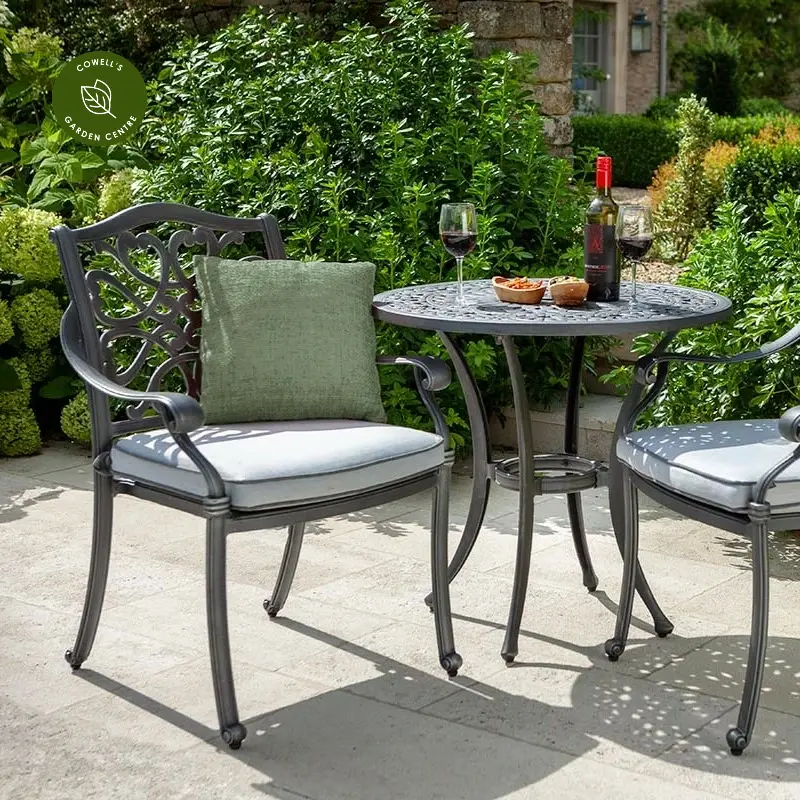Hartman capri bistro top set in antique grey