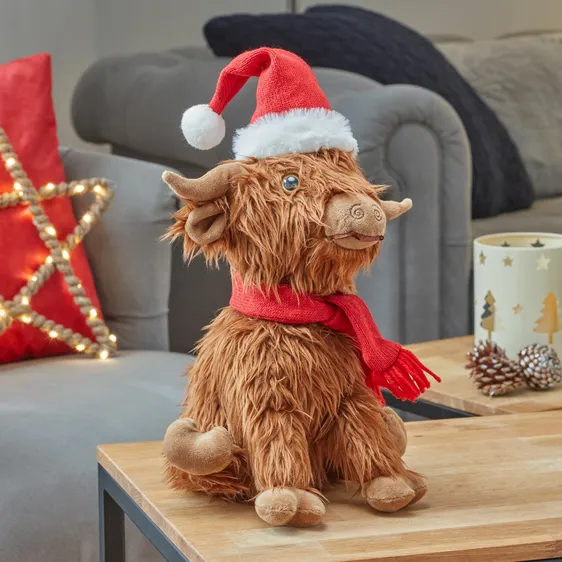 Hector Highland Cow Christmas Plush