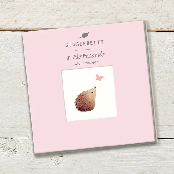 Hedgehog & Birds Notecard Set - image 1