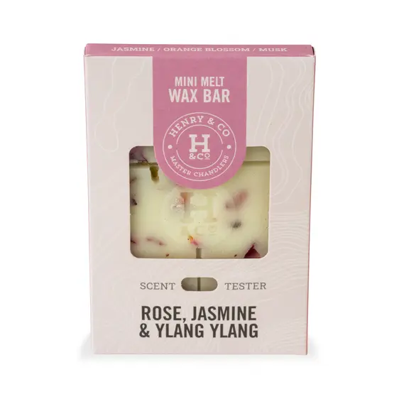 Henry & Co Rose, Jasmine & Ylang Ylang Wax Bar - Small