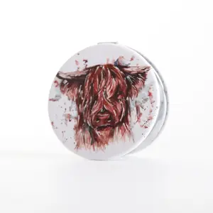 Highland Cow Design Compact Mirror - image 1