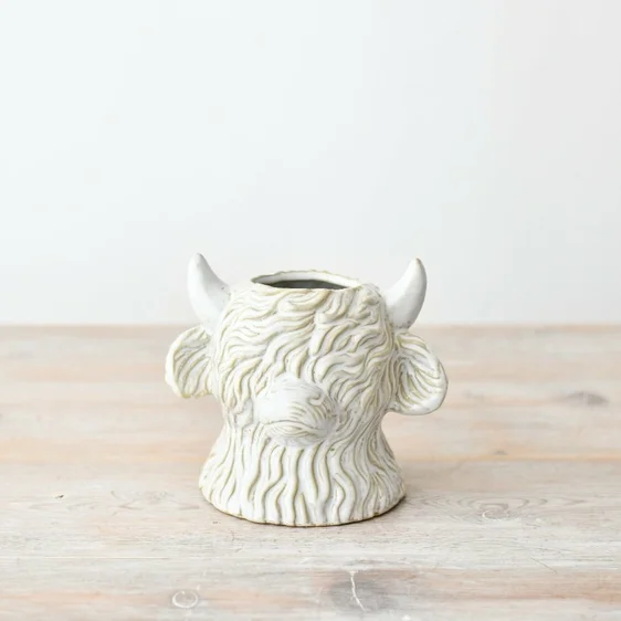 Highland Cow Head Planter