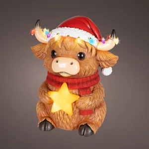 Highland Cow Light Up Figurine