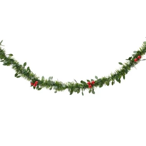 Holly & Berries Tinsel Garland