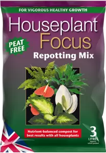 Houseplant Focus Peat Free Repotting Mix 3L - image 1