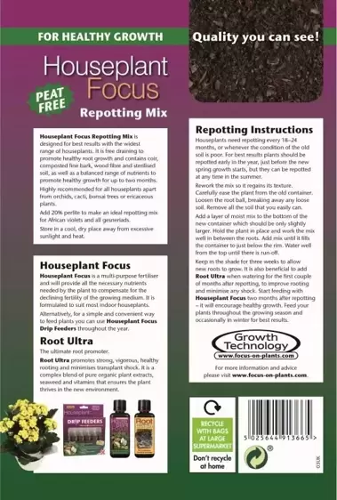 Houseplant Focus Peat Free Repotting Mix 3L - image 3