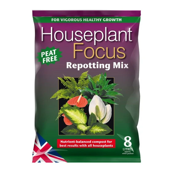 Houseplant Focus Repotting Mix 8L + 25% Free