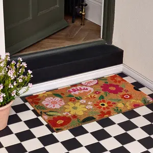 Hug Rug Bright Blooms Coir Doormat - image 1