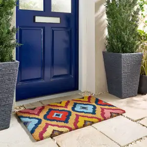 Hug Rug Bright Ikat Coir Doormat - image 1