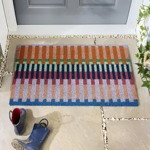 Hug Rug Bright Stripe Coir Doormat - image 1