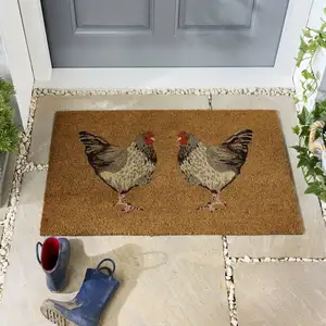 Hug Rug Chickens Coir Doormat - image 1