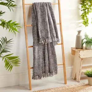 Hug Rug Crosshatch Throw - Black - image 1