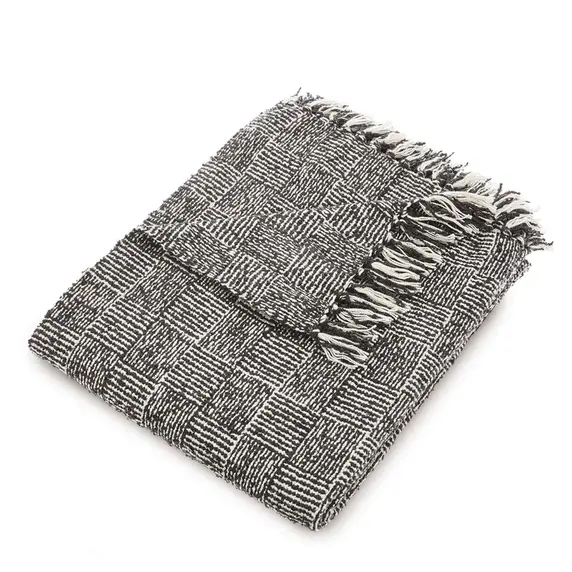 Hug Rug Crosshatch Throw - Black - image 2