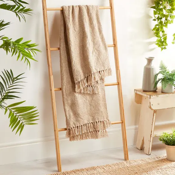 Hug Rug Crosshatch Throw - Beige - image 1