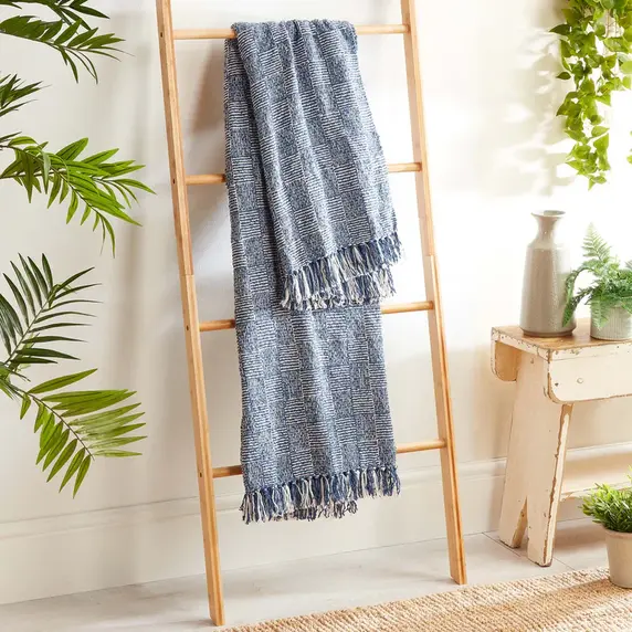 Hug Rug Crosshatch Throw - Navy - image 1